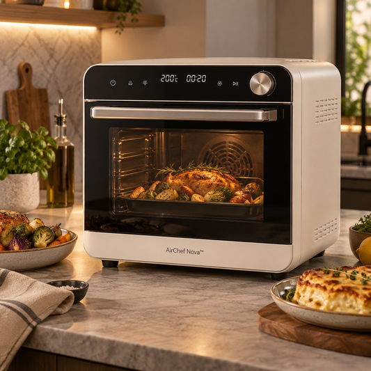 AirChef Nova™ Smart Steam Convection Oven – 360° Hot Air Circulation, Precision Temperature Control, Steam Baking & Easy-Clean Interior for Baking, Roasting & Grilling 🍳