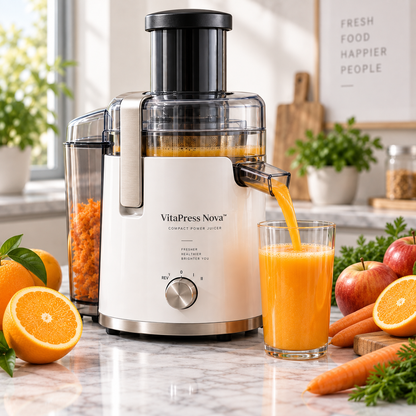 VitaPress Nova™ Compact Power Juicer – High-Speed Fresh Juice Extraction, Easy-Clean Design & Nutrient-Focused Everyday Home Juicing