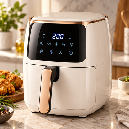 CrispFlow 360° Countertop Air Fryer – Fast Cyclonic Heat Cooking for Everyday Meals & Compact Kitchens 🌹