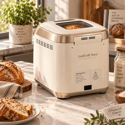LoafCraft Nova™ Smart Automatic Bread Maker – Precision Fermentation, Intelligent Temperature Control, Quiet Baking & Removable Easy-Clean Bread Pan for Toast, Cake & Homemade Loaves 🍞